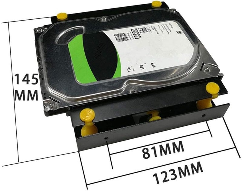 MEETOOT 3.5 inch Hard Disk Shock Absorber Bracket with Mounting Screws for PC Case 3.5 HDD to 5.25 DVD ROM Bay Mounting Adapter - Image 3